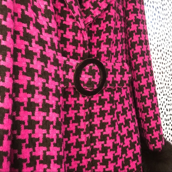 Nanette Lepore Houndstooth Wool Blend Coat - Picture 5 of 8